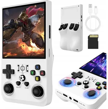 Herní konzole PŘENOSNÁ HERNÍ KONZOLE RETRO R36MAX 4 PALCE IPS 720X720 64GB PAMĚTI