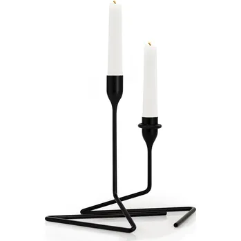 Svícen Born in Sweden, Svícny na klasické svíčky Puzzle černé 2 ks - Formadore