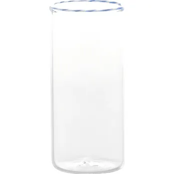 Sklenice Zafferano, Skleněný pohár Intrecci vysoký 420 ml bílo-modrý - Formadore