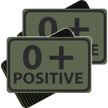 Nášivka HELIKON Nášivka KREVNÍ SKUPINA 2ks Olive Gr. 0/Rh+
