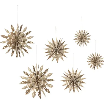 Bloomingville, Vánoční ozdoby Star, 15, 23 a 30 cm, 6 ks - Formadore