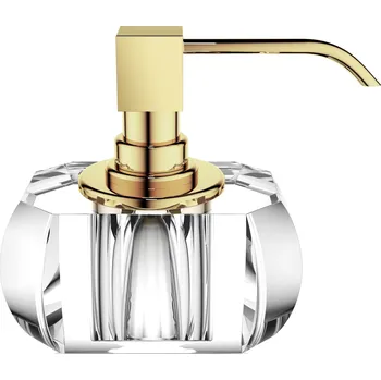 Dávkovač mýdla Decor Walther, Dávkovač mýdla Kristall se zlatou pumpičkou transparentní - Formadore