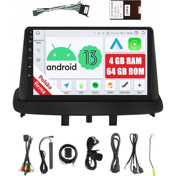 Autorádio 2DIN AUTORÁDIO S NAVIGACÍ ANDROID RENAULT MEGANE 2 II 4/64 GB DSP CARPLAY LTE