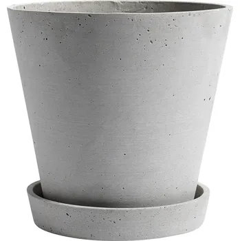 Úložný box Hay, Malý květináč Hay s podstavcem 21,5 cm šedý - Formadore