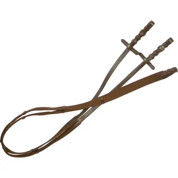 Vybavení pro koně Plátěné otěže s koženými zarážkami Kentaur Barva: černá, Velikost: FULL