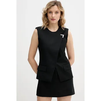 Dámská vesta Vesta s příměsí vlny Karl Lagerfeld B1W14007 černá 99X, vel. 38