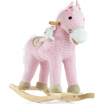 Obraz Dárek pro holčičku 3-letý houpací KONÍK RŮŽOVÝ + Medvídek SE JMÉNEM