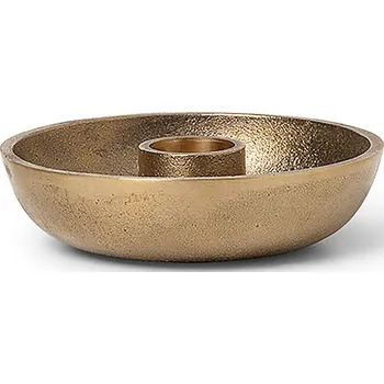 Svícen Ferm Living, Svícen - podnos Ferm Living mosazný 10 cm - Formadore