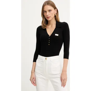 Halenka s příměsí hedvábí Elisabetta Franchi MK86B61E2 černá 99X, vel. 38