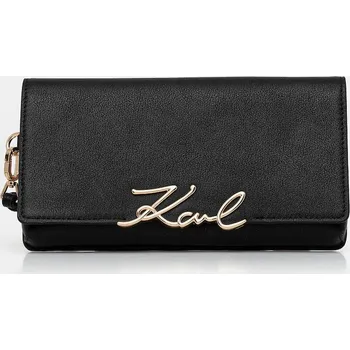 Peněženka Kožená peněženka Karl Lagerfeld K/SIGNATURE B1W32033 černá 99X, vel. ONE SIZE
