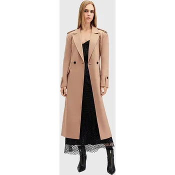 Dámský kabát Vlněný kabát AllSaints AUGUSTA W058OA béžová 08X, vel. 38