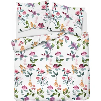 Povlečení SADA POVLEČENÍ 220x200 Detexpol MIKROFIBER Jarní květiny