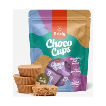 GRIZLY Choco Cups 120 g karamelová čokoláda & lískooříškový krém