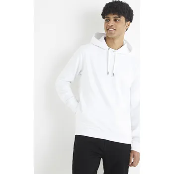 Pánské oblečení Celio Mikina s kapucí Tehoodie - Pánské Celio bílá 2149983