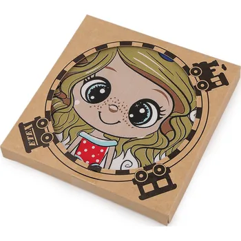 Látkový kapesník Dětský obrázkový kapesník v přírodní krabičce, velké, 4 mix barev princezna