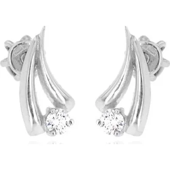 Náušnice Zlatnictví U Kostela Diamantové lístečky z bílého zlata 38633 1320390363