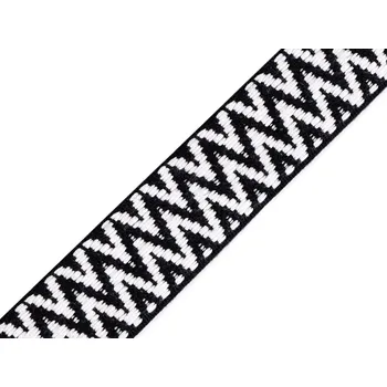 Oboustranný popruh šíře 38 mm, střední, 5 černá