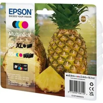 Náplň Epson 604XL černá, 604 CMY, C13T10H94010 multipack