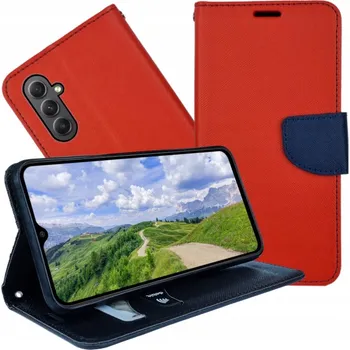 Pouzdro na mobilní telefon Pouzdro s klopou RCBR pro Samsung Galaxy A34 5G FANCY CASE červené
