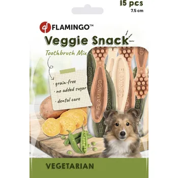 Pro psa 2x120g 30x7,5cm Flamingo zeleninová směs k čištění zubů výhodné balení
