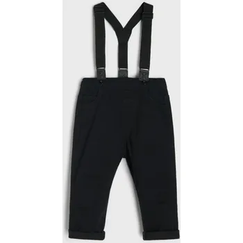 Chlapecké oblečení Sinsay - Bavlněné kalhoty s kšandami - černá - 057EN-99X - 057EN-99X-68