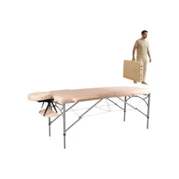 Masážní stůl Masážní stůl inSPORTline Tamati 186x70x63-90 cm 2-dílný hliníkový - krémově bílá