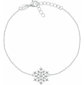 Módní doplněk Brilio Silver Stříbrný náramek se zirkony Vločka BRC253W + 2 měsíce na vrácení zboží