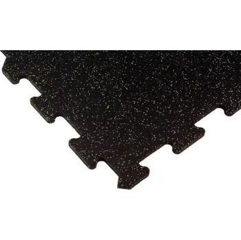 Puzzle Mosolut Fitness Puzzle Standard 102,5 × 102,5 cm, černá s 10 % žlutého EPDM 2