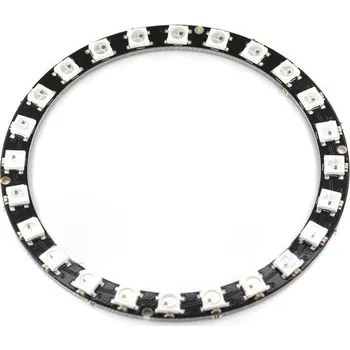 Elektronická stavebnice LaskaKit_cz 24x inteligentní RGB LED NeoPixel kruh Ø65, WS2812B, 5050, 5V