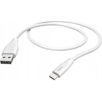 Datový kabel Kabel Hama USB - USB typ C 1,5 m bílý