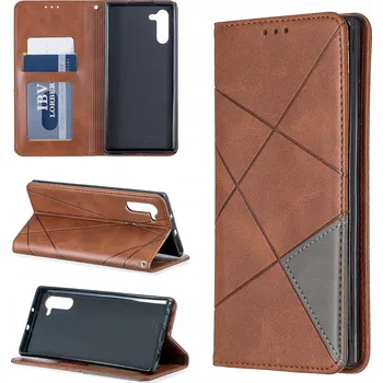 Pouzdro na mobilní telefon Flipové pouzdro Zaps pro Samsung Galaxy Note 10, hnědé