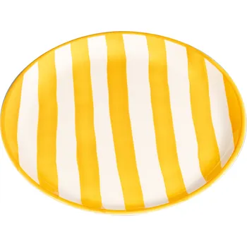 Talíř Zafferano, Jídelní talíř Lido Righe s pruhy 28 cm žlutý - Formadore