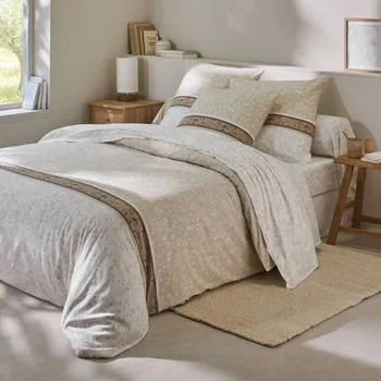 Povlečení Bavlněné povlečení Constance, pískové, 140 x 200 cm 497160