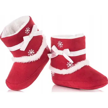 Capáčky ATTRACTIVE kojenecké botičky červené, velikost 21