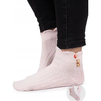 Dívčí Ponožky , dětské bavlněné ponožky , medvídek, balení 3 kusů, 27-30 YOCLUB