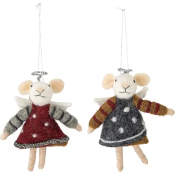 Vánoce Bloomingville Vánoční ozdoby Peo, myšky andílci, 2 ks