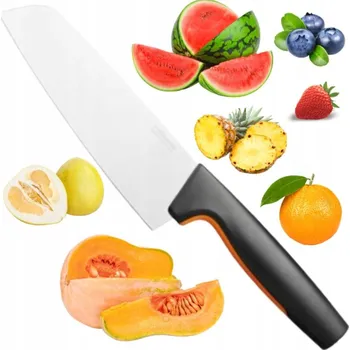 Kuchyňský nůž Fiskars FF nůž Santoku 16 cm na porcování masa, ryb, sekání zeleniny a bylinek