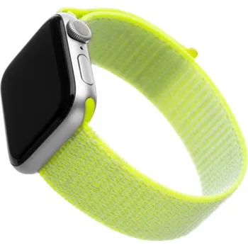 Nylonový řemínek FIXED Nylon Strap pro Apple Watch 44mm/ Watch 42mm, limetkový