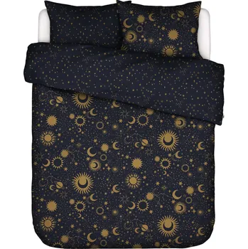 Povlečení Covers & Co, Povlečení Luna Tic se 2 povlaky na polštář 60 x 70 cm 200 x 220 cm tmavomodré - Formadore