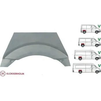 Blatník karosérie KLOKKERHOLM lem zadního blatníku pravý DODGE SPRINTER (906), 01.07-12.09,MERCEDES SPRINTER 209-524, 04.06-10.13,SPRINTER 210-519, 10.13-06.18,VOLKSWAGEN CRAFTER (2E), 12.05-04.17