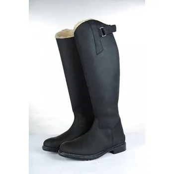 Jezdecká obuv Zimní boty FLEX COUNTRY HKM kožené - nízké/standard šířka Velikost: 42