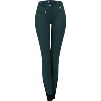 Jezdecké kalhoty Jezdecké rajtky MICRO SPORT ELT, silikonový sed Barva: Zelená, Velikost: 44