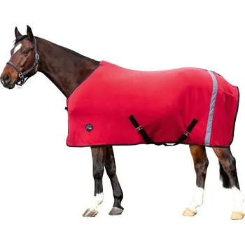 Vybavení pro koně Fleece deka HKM ECONOMIC červená Barva: červená, Velikost: 165