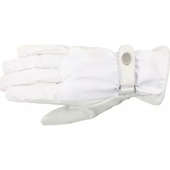 Jezdecké rukavice Jezdecké kožené rukavice LIGHT-SOFT, ELT, Bílé Velikost: M