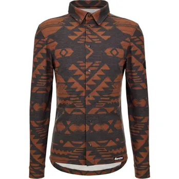 Cyklistické oblečení Gravelová Košile SANTINI Dylan Orange - S