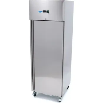 Maxima Mrazící skříň - 400 l - 3 nastavitelných polic - nerezová ocel - na kolečkách | 09400136