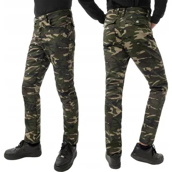 Pánské kalhoty Teplé Pánské Kalhoty Zateplené Maskáčový Zateplené Fleecem na Zimu ZD23-5 82 cm