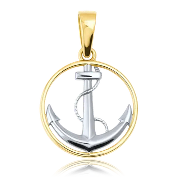 Přívěsek MINET Zlatý přívěsek kotva Au 585/1000