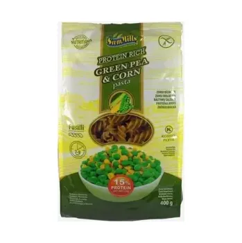 Luštěnina Bezlepkové kukuřičné těstoviny - Fusilli ze zeleného hrachu 400 g