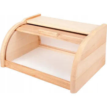 chlebník Dřevěný chlebník na chleba, malý bukový box na pečivo, 38x28x18 cm